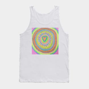 Boho Love heart Mandala Tank Top